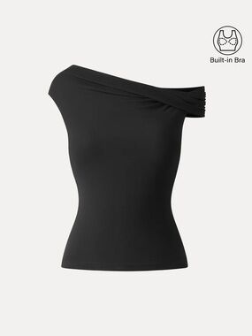 NWT OGL MULTIWEAR Eco-SkinKiss® Versatile Necklines Bra Top in BLACK